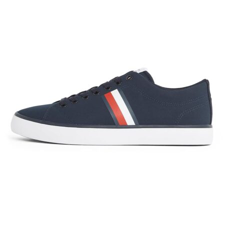 offerta a tempo: tommy hilfiger th hi vulc low core stripes mesh fm0fm05393, sneaker uomo — 12% da 79,90 € a 69,93 €
