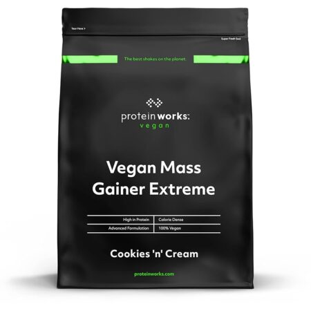 offerta a tempo: the protein works gainer vegano extreme panna e biscotti 1kg. — 45% da 33,92 € a 18,66 €