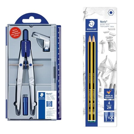 offerta a tempo: staedtler noris club 550 01 bussola scolastica con set di ruote centrali con adattatore — 6% da 15,02 € a 14,11 €