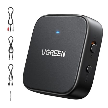 offerta a tempo: ugreen trasmettitore ricevitore bluetooth 5.2 adattatore 2 in 1 jack aux da 3,5mm — 28% da 34,99 € a 25,19 €