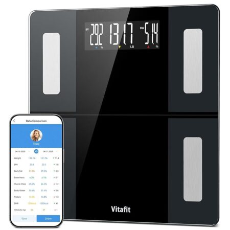 offerta a tempo: vitafit bilancia pesapersone con funzione analisi corporea — 55% da 59,99 € a 26,99 €