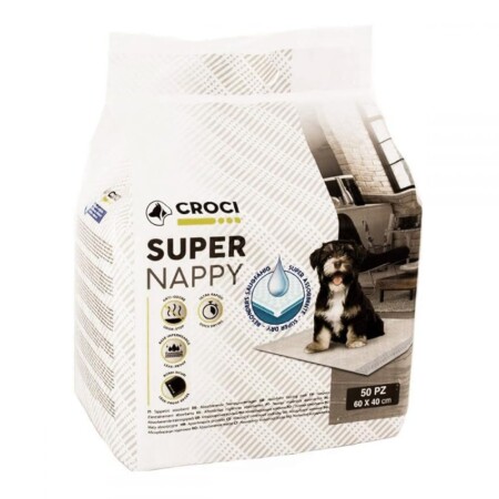 offerta a tempo: croci super nappy tappetini igienici per cani 60x40 cm 50 pz — 25% da 11,99 € a 8,99 €