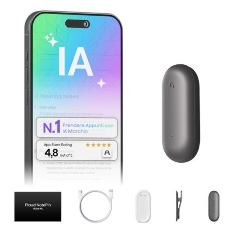 offerta a tempo: plaud notepin registratore vocale ia, controllo tramite app — 10% da 169,90 € a 152,91 €