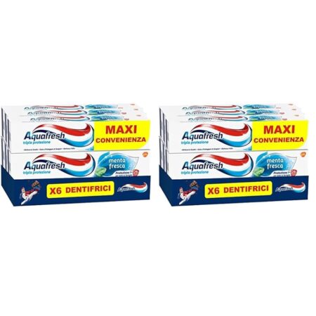 offerta a tempo: aquafresh tripla protezione dentifricio 3 in 1 12 pezzi — 27% da 11,98 € a 8,70 €