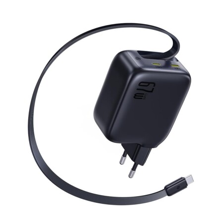 offerta a tempo: baseus enercore caricatore usb c 67w con cavi arrotolabile, alimentatore gan con 2 porta usb — 30% da 39,99 € a 27,99 €