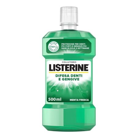 offerta a tempo: listerine collutorio difesa denti e gengive 500ml — 52% da 6,90 € a 3,33 €