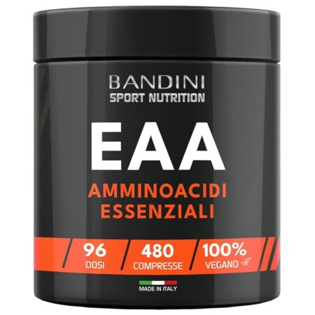 offerta a tempo: bandini® eaa aminoacidi essenziali 480 compresse con 9 amminoacidi intra pre e post workout — 8% da 29,90 € a 27,45 €