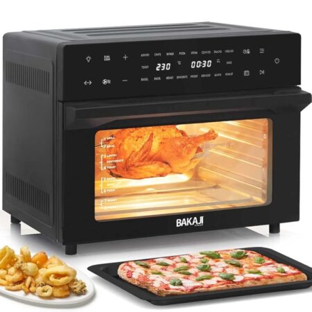 offerta a tempo: bakaji forno friggitrice ad aria calda capacità 30lt 1800w frigge griglia essicca — 17% da 179,90 € a 149,35 €