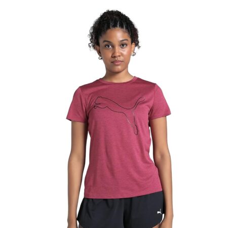 offerta a tempo: puma w tad essential heather logo tee, magliette unisex adulto — 24% da 24,95 € a 18,95 €