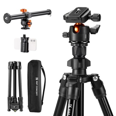 offerta a tempo: k&f concept treppiede con braccio estensibile, treppiede fotocamera e smartphone 195cm — 13% da 79,99 € a 69,99 €