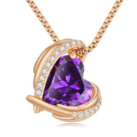 offerta a tempo: collana donna collana cuore in rame, placcato in oro rosa gioielli donna festa della — 10% da 49,99 € a 45,12 €