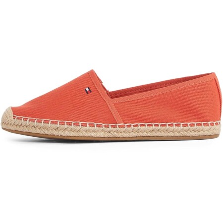 offerta a tempo: tommy hilfiger donna espadrillas flag canvas con logo, arancione (rustic clay) — 40% da 59,90 € a 35,99 €