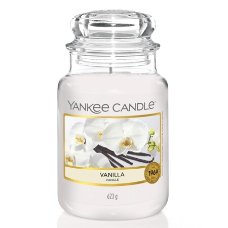 offerta a tempo: yankee candle candela profumata in giara grande | vaniglia | durata fino a 150 ore — 30% da 34,90 € a 24,39 €