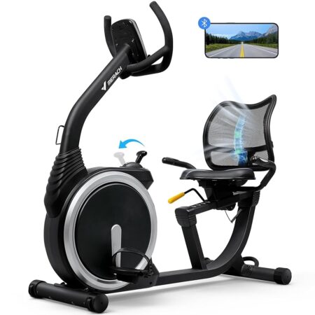 offerta a tempo: merach cyclette da seduta, recumbent bike con 8 livelli di resistenza regolabili — 20% da 559,99 € a 449,99 €