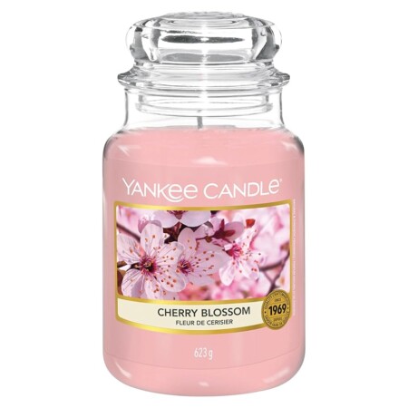 offerta a tempo: yankee candle candela profumata in giara grande | fiore di ciliegio | durata fino — 30% da 34,90 € a 24,39 €