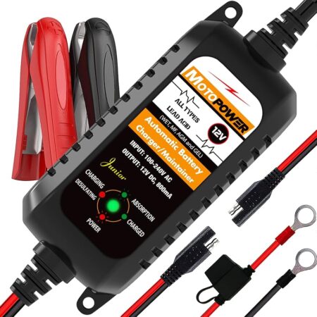 offerta a tempo: motopower mp00205a 12v 800ma completamente automatico caricabatterie/manutentore per auto — 21% da 26,50 € a 20,91 €