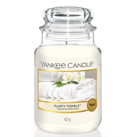 offerta a tempo: yankee candle candela profumata in giara grande, soffici asciugamani — 30% da 34,90 € a 24,39 €