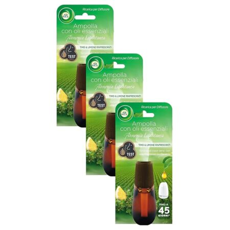 offerta a tempo: airwick ricariche per diffusore di oli essenziali alla fragranza di timo e limone rinfrescanti — 28% da 14,97 € a 10,77 €