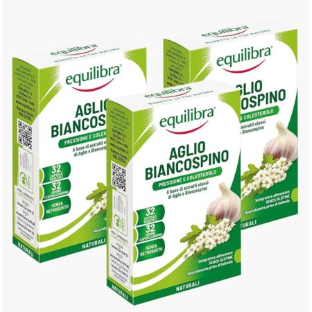 offerta a tempo: equilibra integratori alimentari aglio biancospino 3 pezzi da 32 capsule (96 capsule) — 43% da 17,37 € a 9,97 €