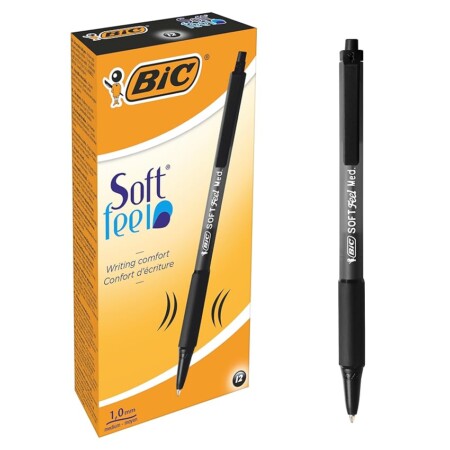 offerta a tempo: bic soft feelclic grip penna a sfera, a scatto — 39% da 11,26 € a 6,89 €