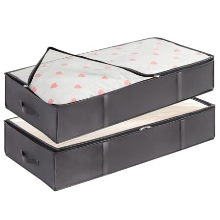 offerta a tempo: lifewit contenitori portaoggetti confezione da 2, scatole sottoletto per coperte grande — 5% da 18,99 € a 17,99 €