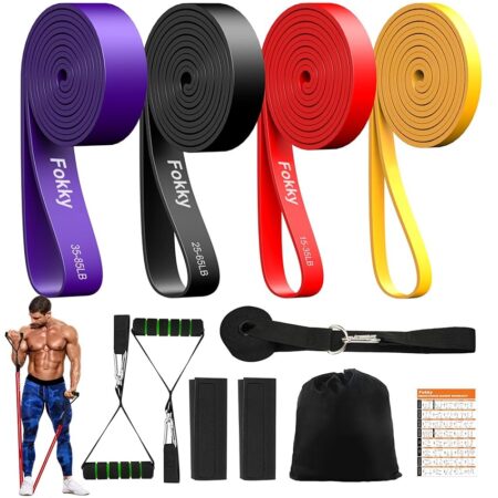 offerta a tempo: fokky elastici fitness di 4 livelli di resistenza, elastico fitness con ancoraggio porta — 27% da 25,99 € a 18,99 €