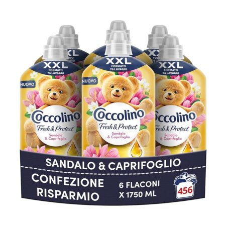 offerta a tempo: coccolino ammorbidente concentrato sandalo e caprifoglio, ammorbidente lavatrice intense — 30% da 35,94 € a 25,14 €