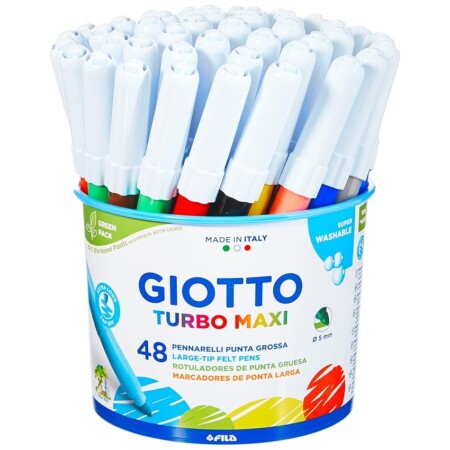 offerta a tempo: giotto turbo maxi barattolo set 12x4 pennarelli a punta larga — 31% da 20,30 € a 14,05 €