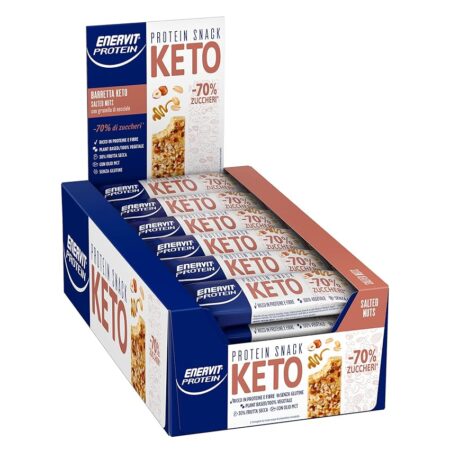 offerta a tempo: enervit, protein snack keto salted nuts — 19% da 63,00 € a 51,30 €