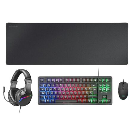 offerta a tempo: mars gaming tastiera + mouse + cuffie + tappetino da gaming — 32% da 38,90 € a 26,56 €