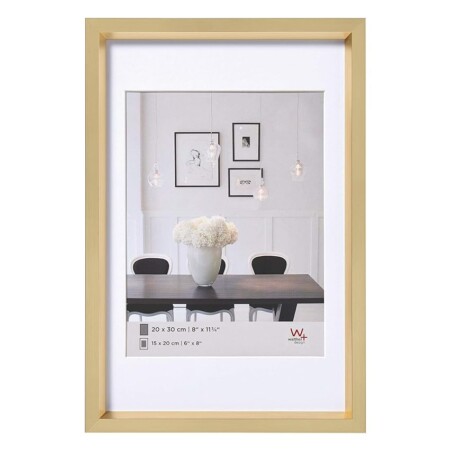 offerta a tempo: walther design oro 13 x 18 cm con passe partout, cornice in plastica steel style es318g — 37% da 13,63 € a 8,64 €