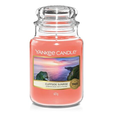 offerta a tempo: yankee candle candela profumata in giara grande, cliffside sunrise — 30% da 34,90 € a 24,39 €