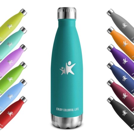 offerta a tempo: kollykolla borraccia termica 500ml/750ml/1l, bottiglia acqua in acciaio inox — 17% da 17,99 € a 15,00 €