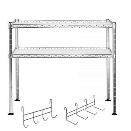 offerta a tempo: songmics scaffale per forno a microonde, organizzatore portaoggetti da cucina a 2 ripiani regolabili — 26% da 19,99 € a 14,79 €