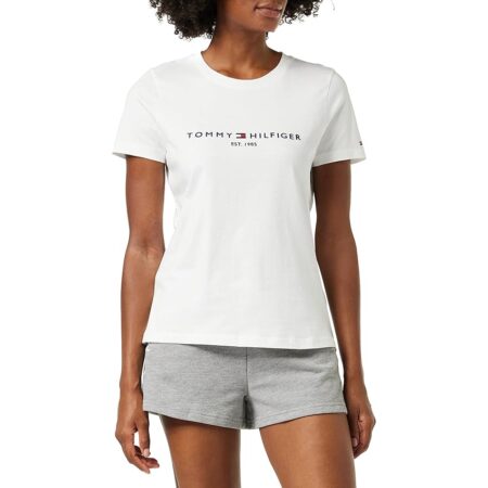 offerta a tempo: tommy hilfiger donna t shirt maniche corte heritage scollo rotondo — 36% da 49,90 € a 31,99 €