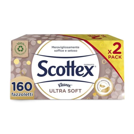 offerta a tempo: scottex ultra soft box fazzoletti di carta, morbidi e setosi — 30% da 3,90 € a 2,74 €