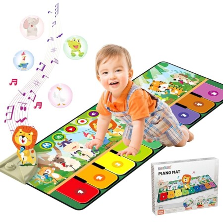 offerta a tempo: tappetino musicale per bambini,tappetino per pianoforte,tappetino da ballo per bambini con10 animali,tappetino — 19% da 24,99 € a 20,18 €