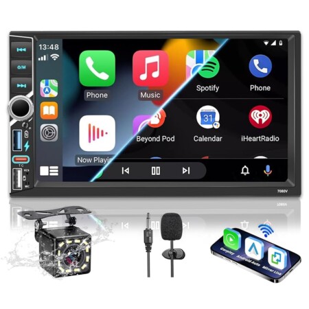 offerta a tempo: autoradio 2 din bt car radio car play con wireless carplay e android auto — 10% da 56,99 € a 51,29 €