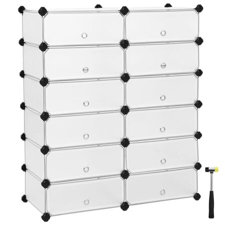 offerta a tempo: songmics scarpiera, 12 scomparti — 21% da 46,99 € a 37,11 €