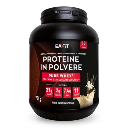 offerta a tempo: eafit pure whey vaniglia intensa 750 g crescita muscolare — 39% da 39,90 € a 24,35 €