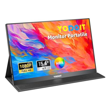 offerta a tempo: monitor portatile fullhd da 15,6" con altoparlanti integrati — 47% da 129,99 € a 68,58 €