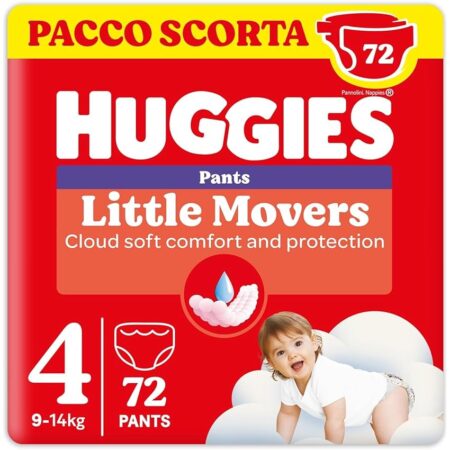 offerta a tempo: huggies little movers pannolini mutandina taglia 4 (9 14 kg) — 5% da 19,82 € a 18,79 €