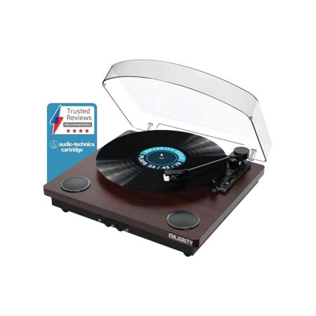 offerta a tempo: giradischi bluetooth 5.3 con casse integrate – majority moto, lettore vinile vintage — 21% da 139,95 € a 109,95 €