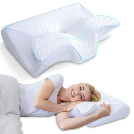 offerta a tempo: homca cuscino ortopedico, 2 in 1 cuscino ergonomico in memory foam per dormire — 25% da 59,99 € a 44,99 €
