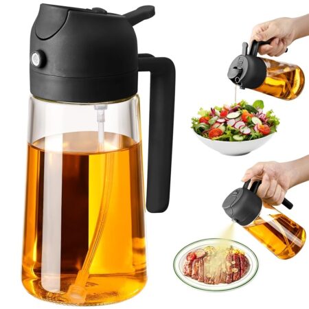 offerta a tempo: sweet view 2 in 1 spruzzatore olio e dosatore olio, 470ml spruzzino olio per friggitrice aria — 27% da 14,99 € a 10,99 €