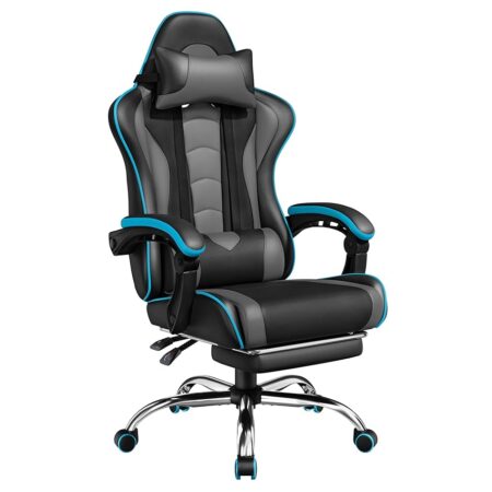 offerta a tempo: yaheetech sedia gaming ergonomica massaggiante reclinabile con poggiapiedi poggiatesta — 10% da 119,99 € a 107,99 €