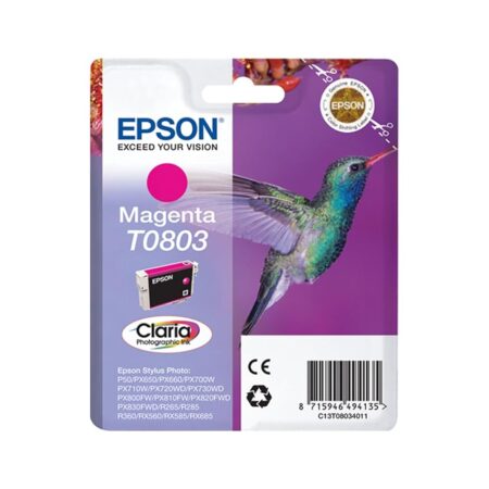 offerta a tempo: epson t080 serie colibrì, cartuccia originale getto d'inchiostro claria photographic — 36% da 15,49 € a 9,93 €