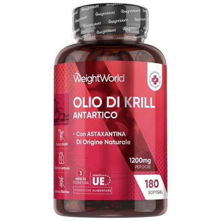 offerta a tempo: olio di krill con astaxantina e colina, 180 capsule softgel (3 mesi di fornitura) — 5% da 24,99 € a 23,74 €