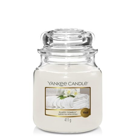 offerta a tempo: yankee candle candela profumata in giara media | soffici asciugamani | durata fino a 75 ore — 30% da 29,90 € a 20,89 €