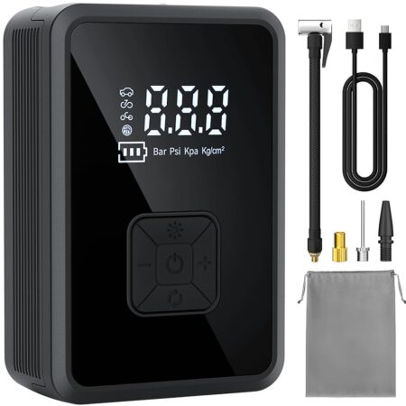 offerta a tempo: oasser mini compressore aria portatile auto, 150psi gonfia auto bici portatile con — 13% da 24,99 € a 21,65 €